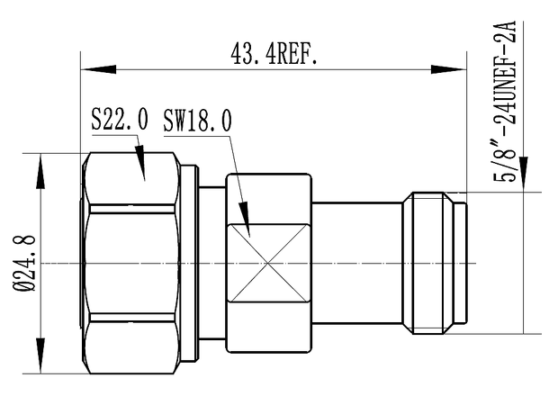 RFS Adapter 4.3-10 Male to N Female